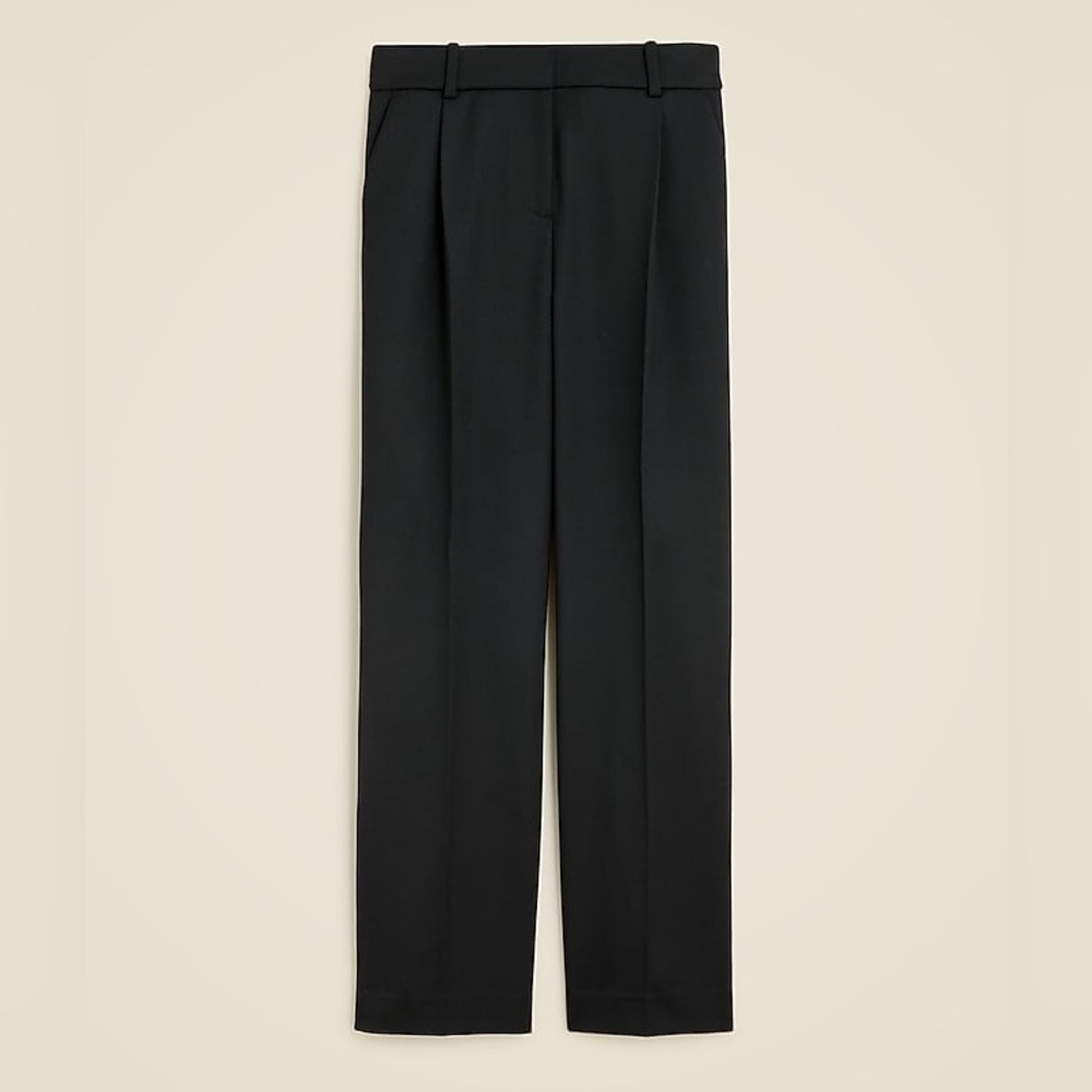 J. Crew Women’s Essential Straight Leg Pant in Black size 12 Tall 12T
